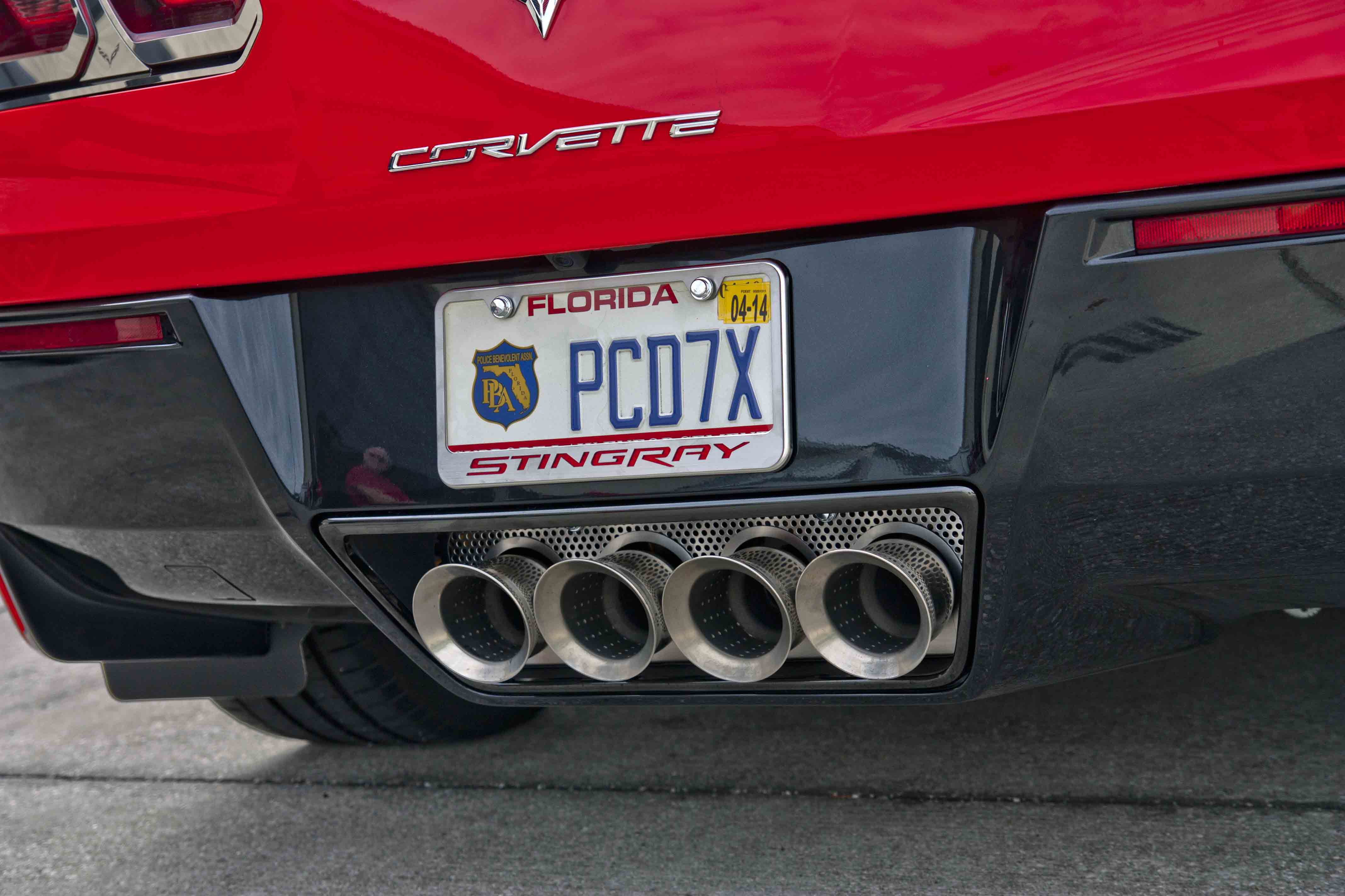 2014-2019 Chevrolet Z06/C7/GS/ZR1 NPP, Exhaust Filler Plate Illuminated NPP Version, American Car Craft Exhaust Filler Plate Per